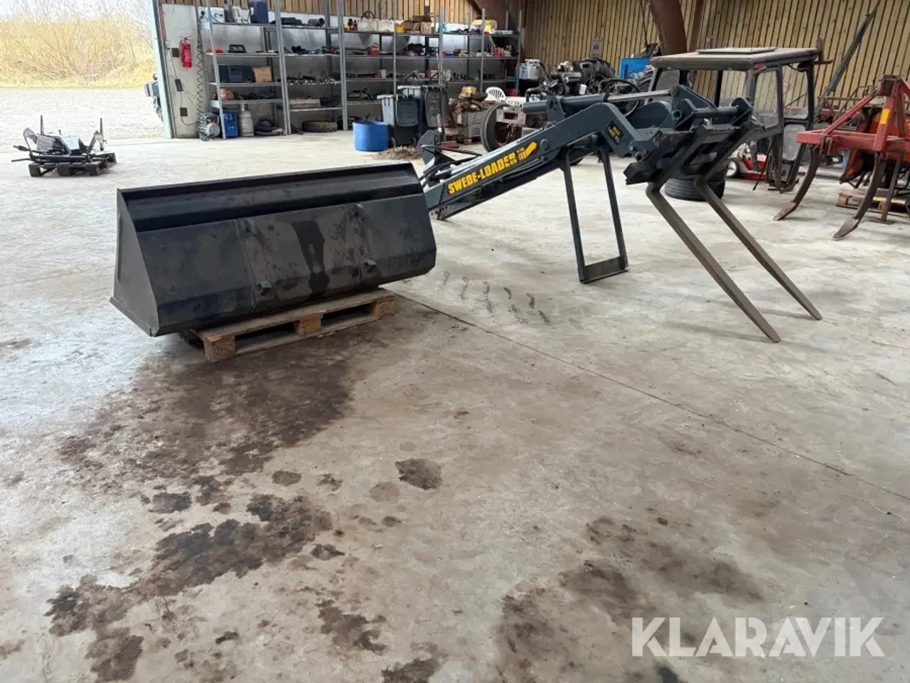 Billede 6 - Frontlæsser med gafler og skovl Swede-Loader