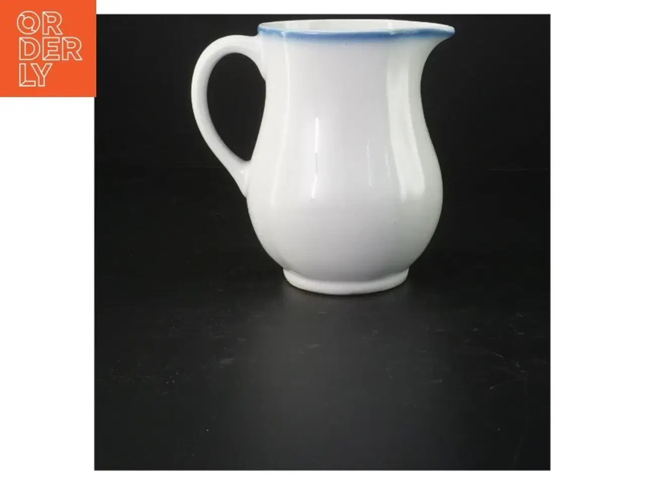 Billede 2 - Porcelænskande med blåt blomstermønster fra Arabia (str. 16 cm)