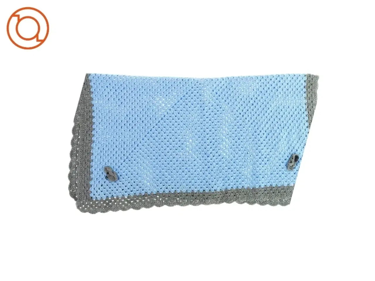 Billede 4 - Blåt og gråt tæppe (1m x 1m)