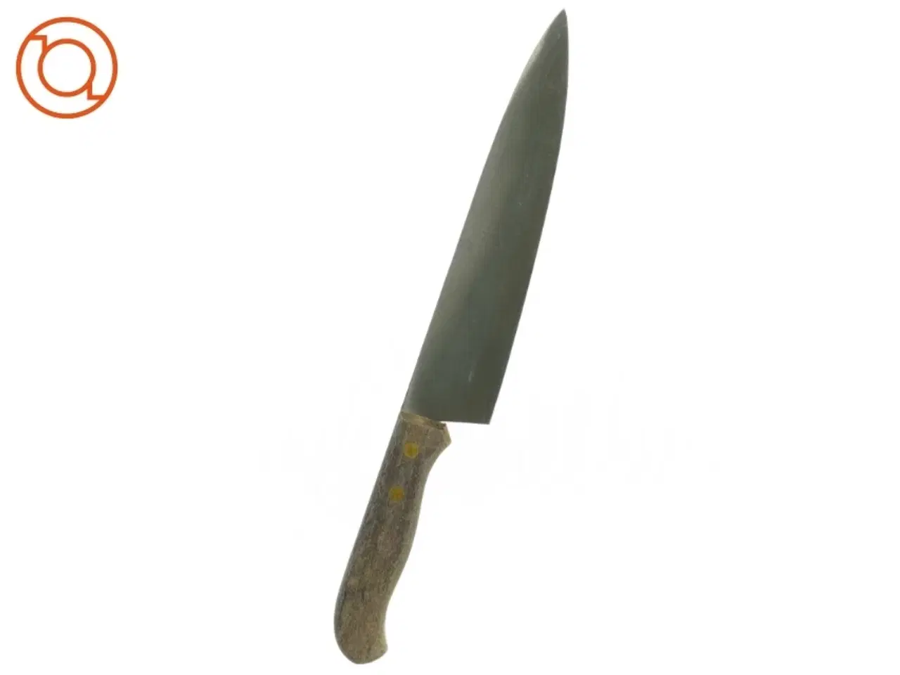 Billede 2 - Køkkenkniv med træskaft (str. 33 x 4 cm)