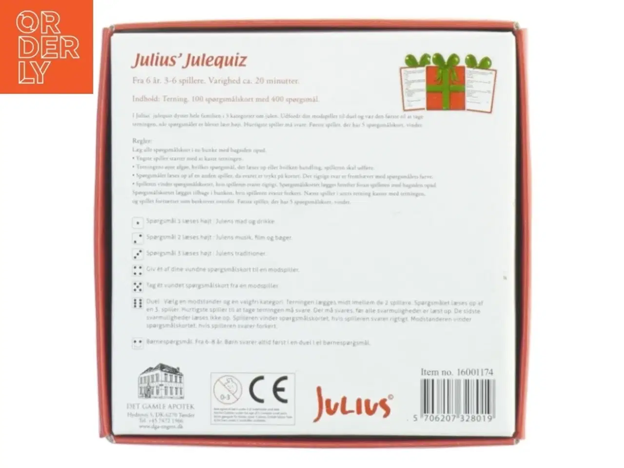 Billede 5 - Julius&#39; Julequiz brætspil fra Julius (str. 15x15 cm)
