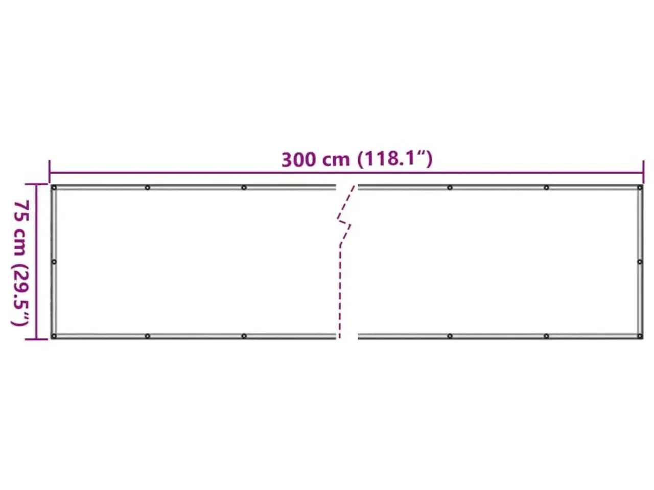 Billede 6 - Altanafskærmning 75x300 cm oxfordstof beige