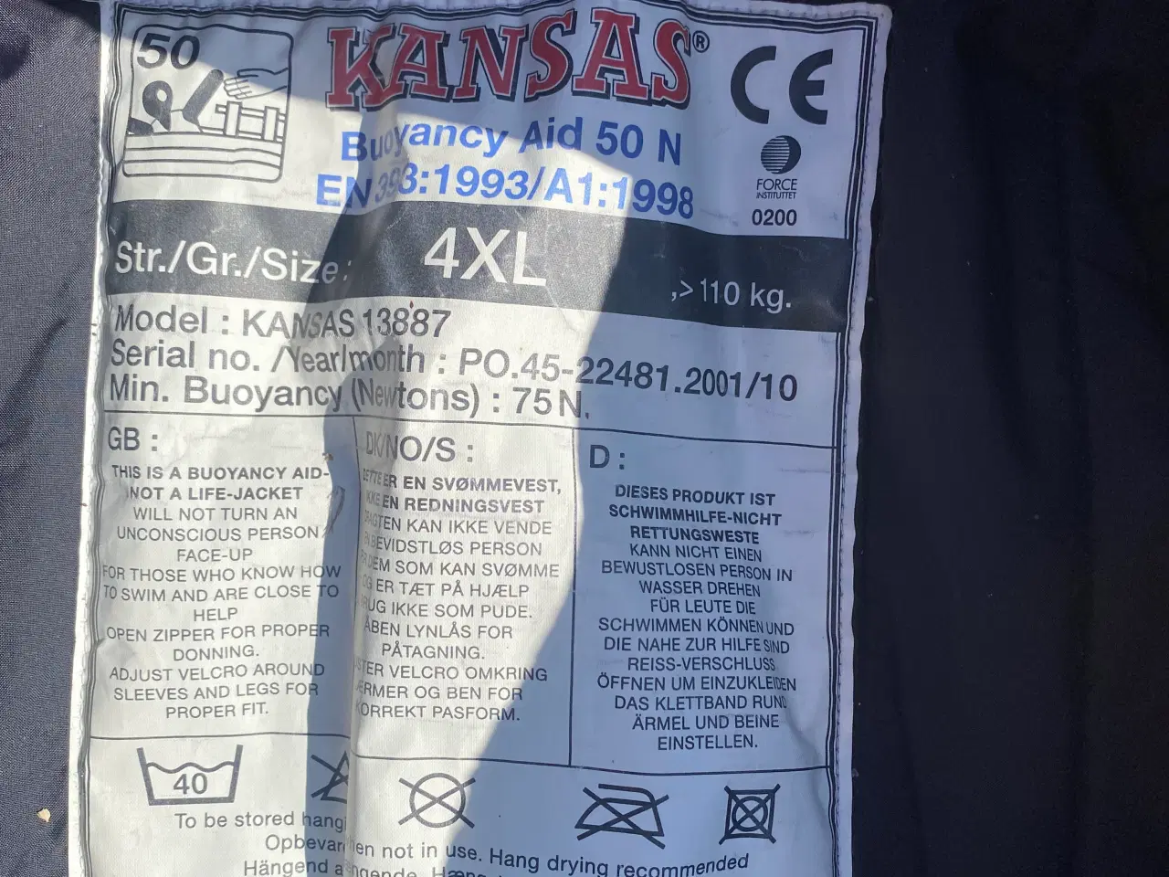 Billede 2 - Flydedragt Kansas