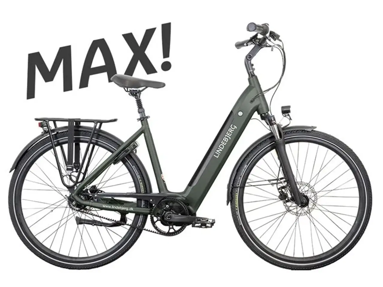 Billede 1 - Lindebjerg 28'' Elcykel Center Royal MAX - Mat grøn