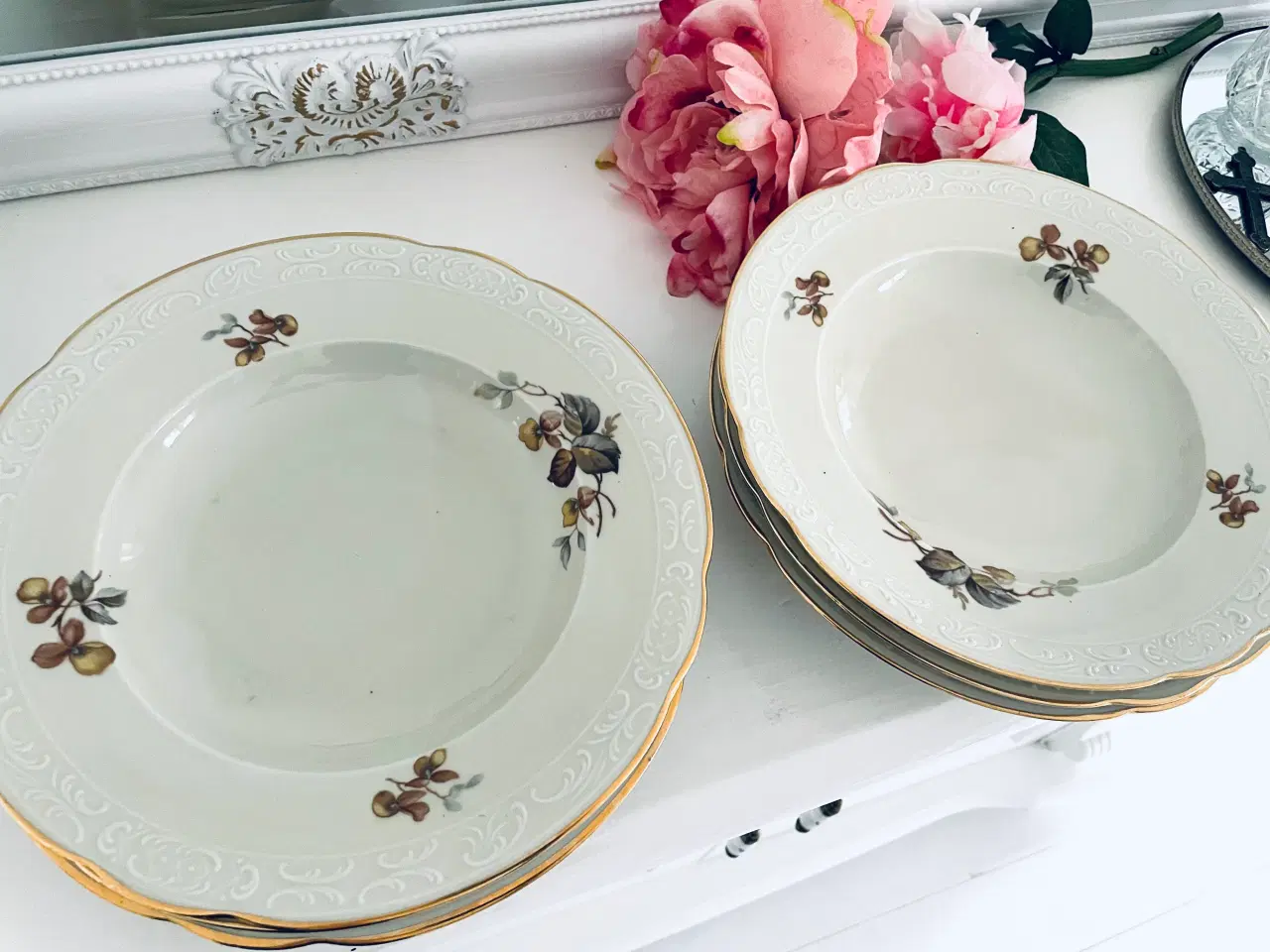 Billede 12 - Vintage dybe tallerkner 6 stk med patina