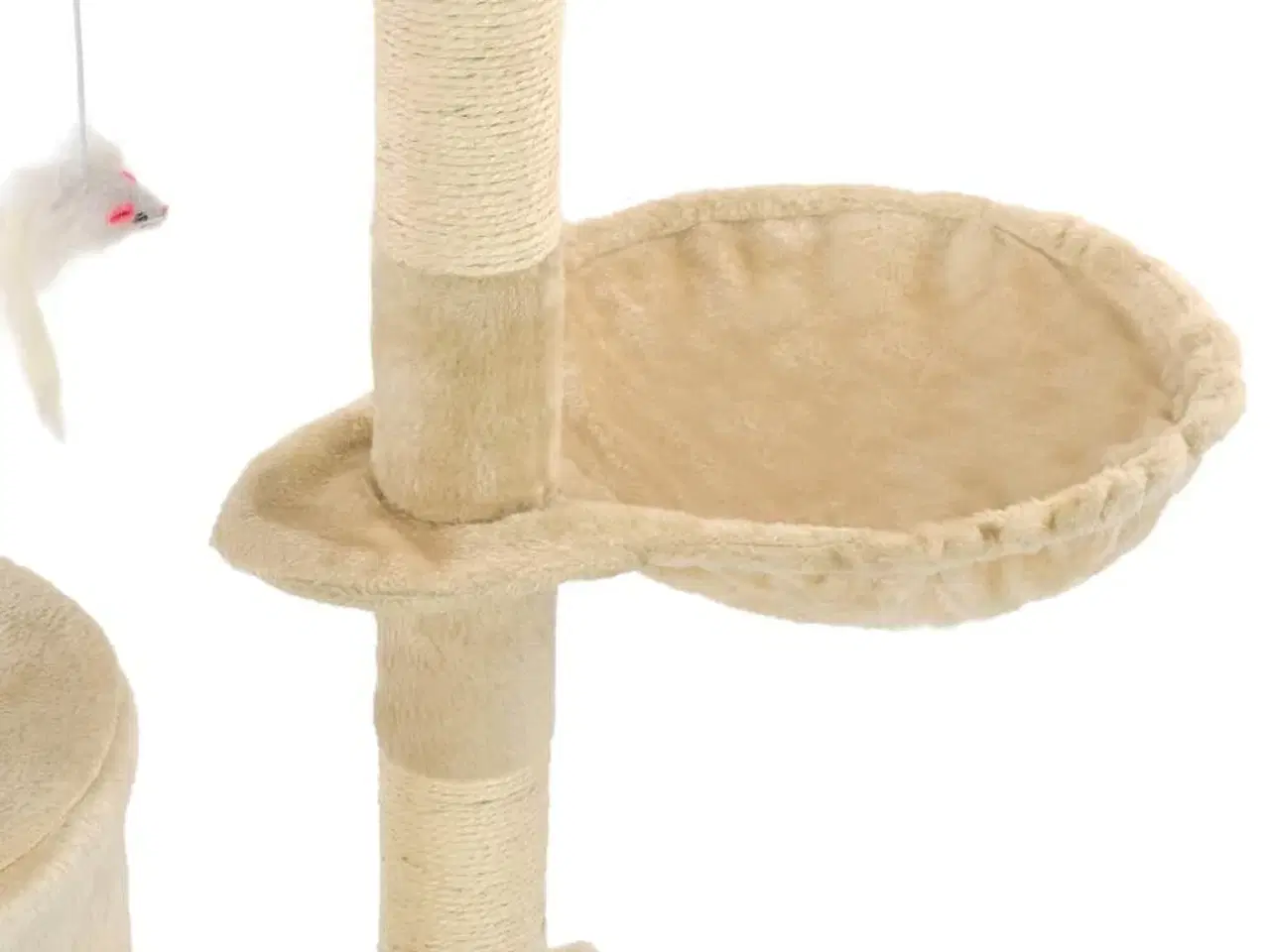 Billede 7 - Kradsetræ til katte med sisal-kradsestolper 138 cm beige