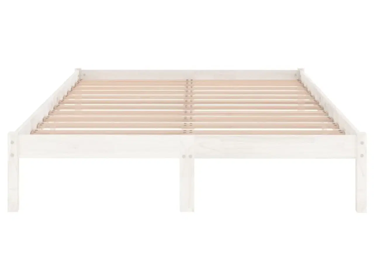 Billede 4 - Sengeramme 140x200 cm massivt fyrretræ hvid