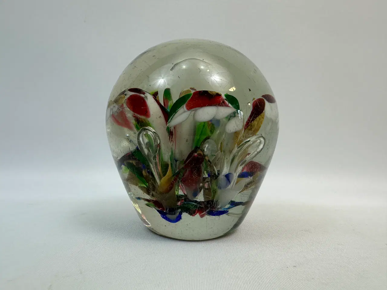 Billede 2 - Ældre brevpresse i glas