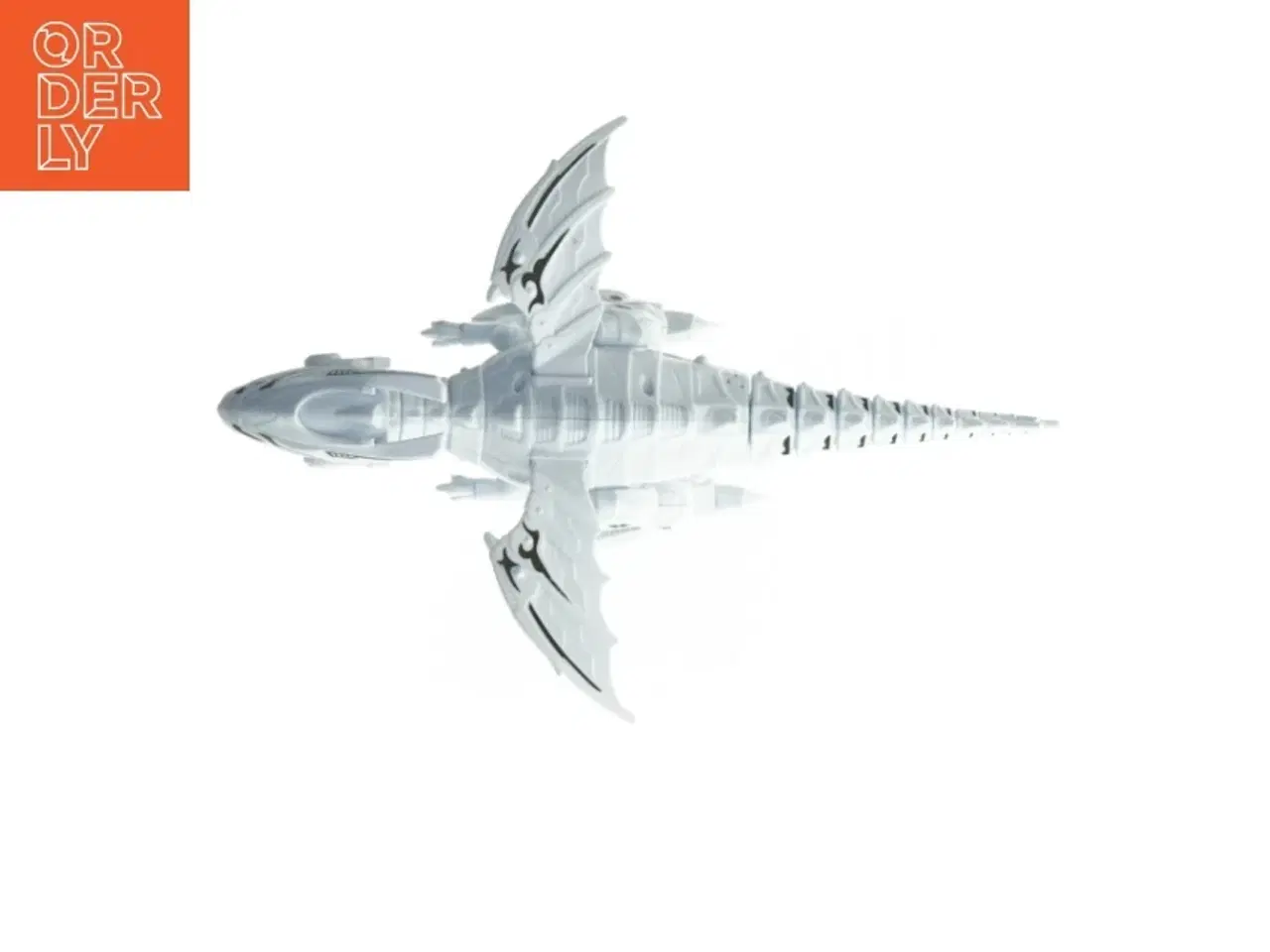 Billede 3 - Hvid legetøjsdinosaur (str. 32 cm)