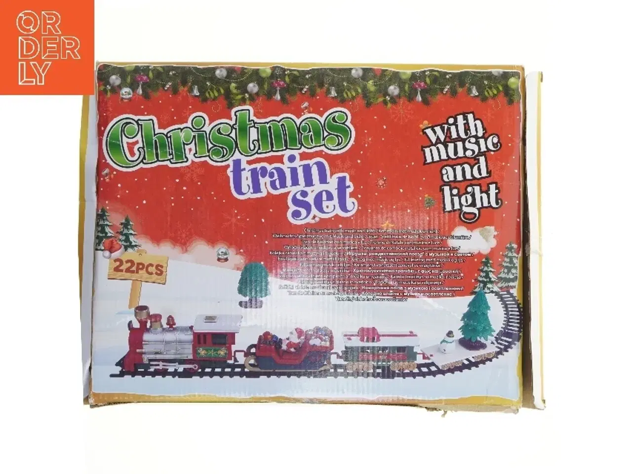 Billede 2 - Juletogsæt med musik og lys (str. 40x30 cm)