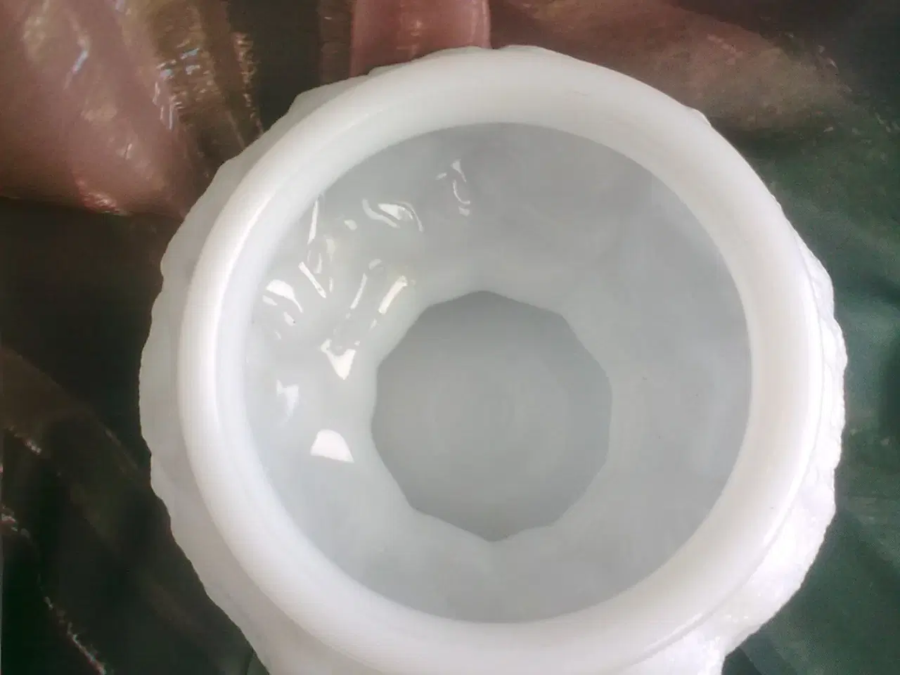 Billede 3 - USA opalineglas snebold vase potteskjuler RETRO