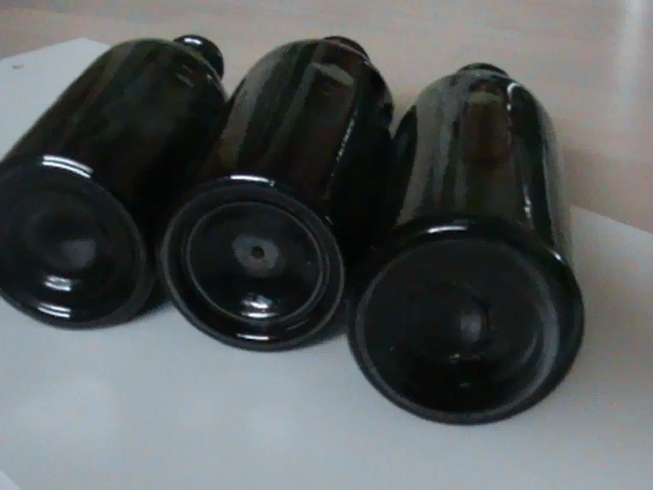 Billede 7 - Tre antikke glas flasker, grønne
