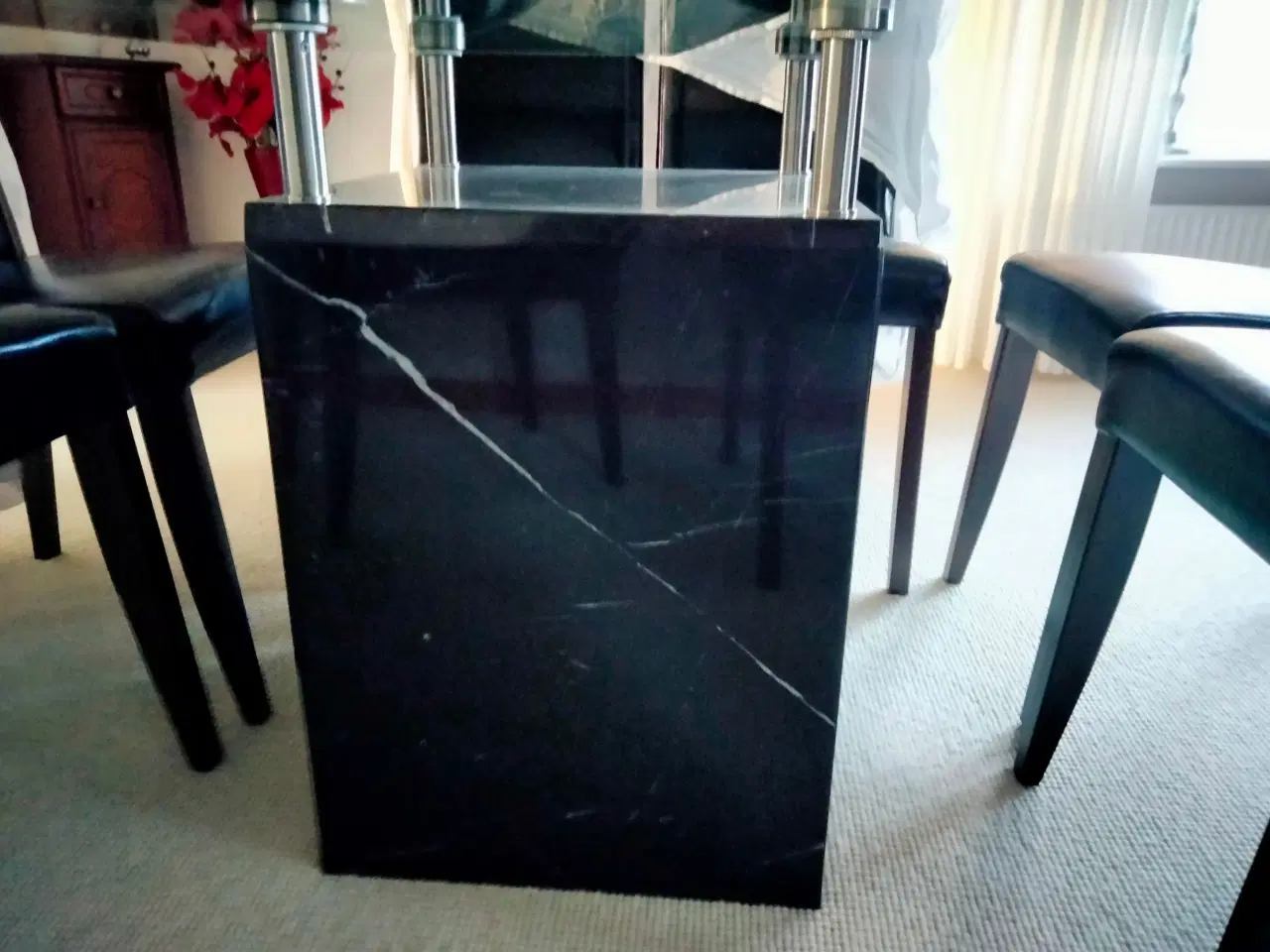 Billede 2 - spisebord med glasplade
