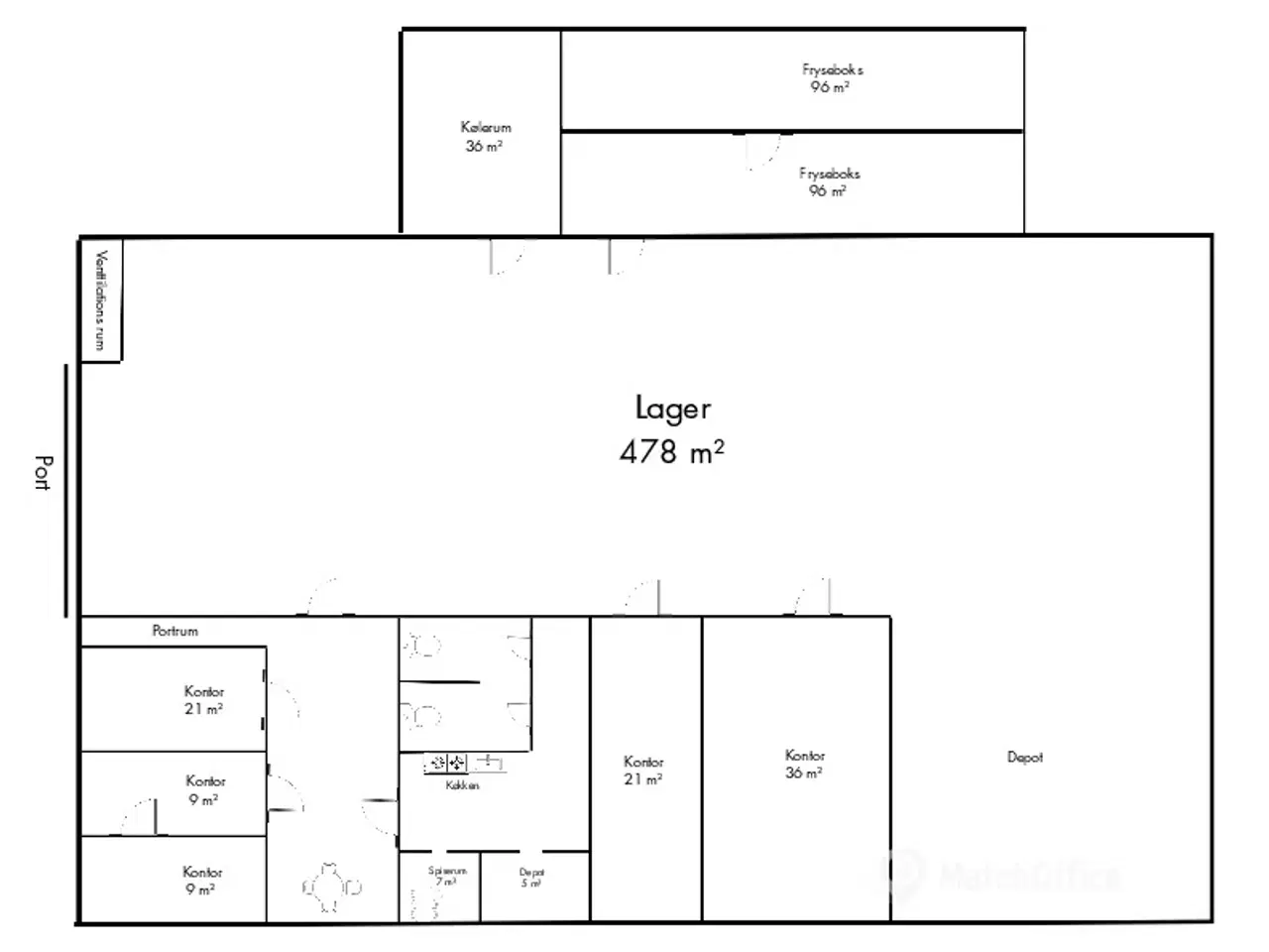 Billede 9 - Fryse- og kølelager med kontorfaciliteter til leje i Tårnby