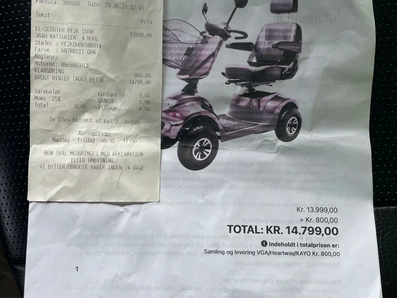 Billede 5 - Elscooter Mokka 