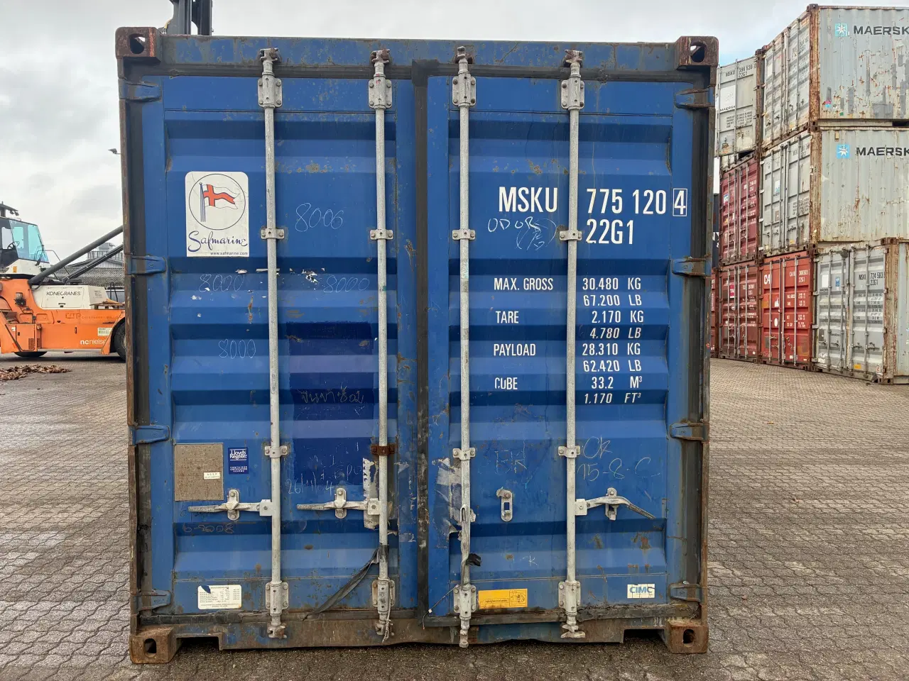 Billede 1 - 20 fods Container- ID: MSKU 775120-4