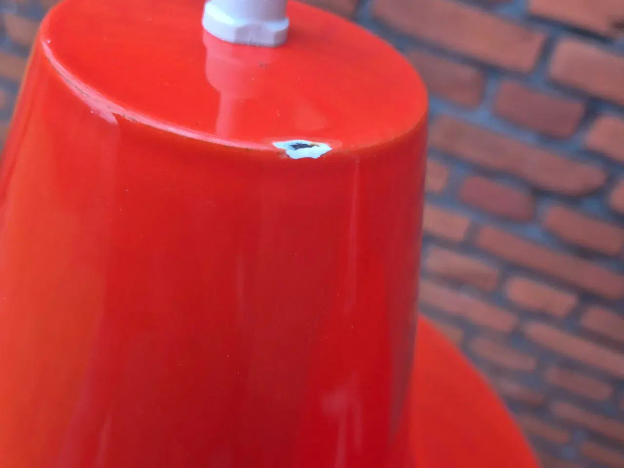 Billede 9 - Smukke værkstedspendler i rødorange emalje