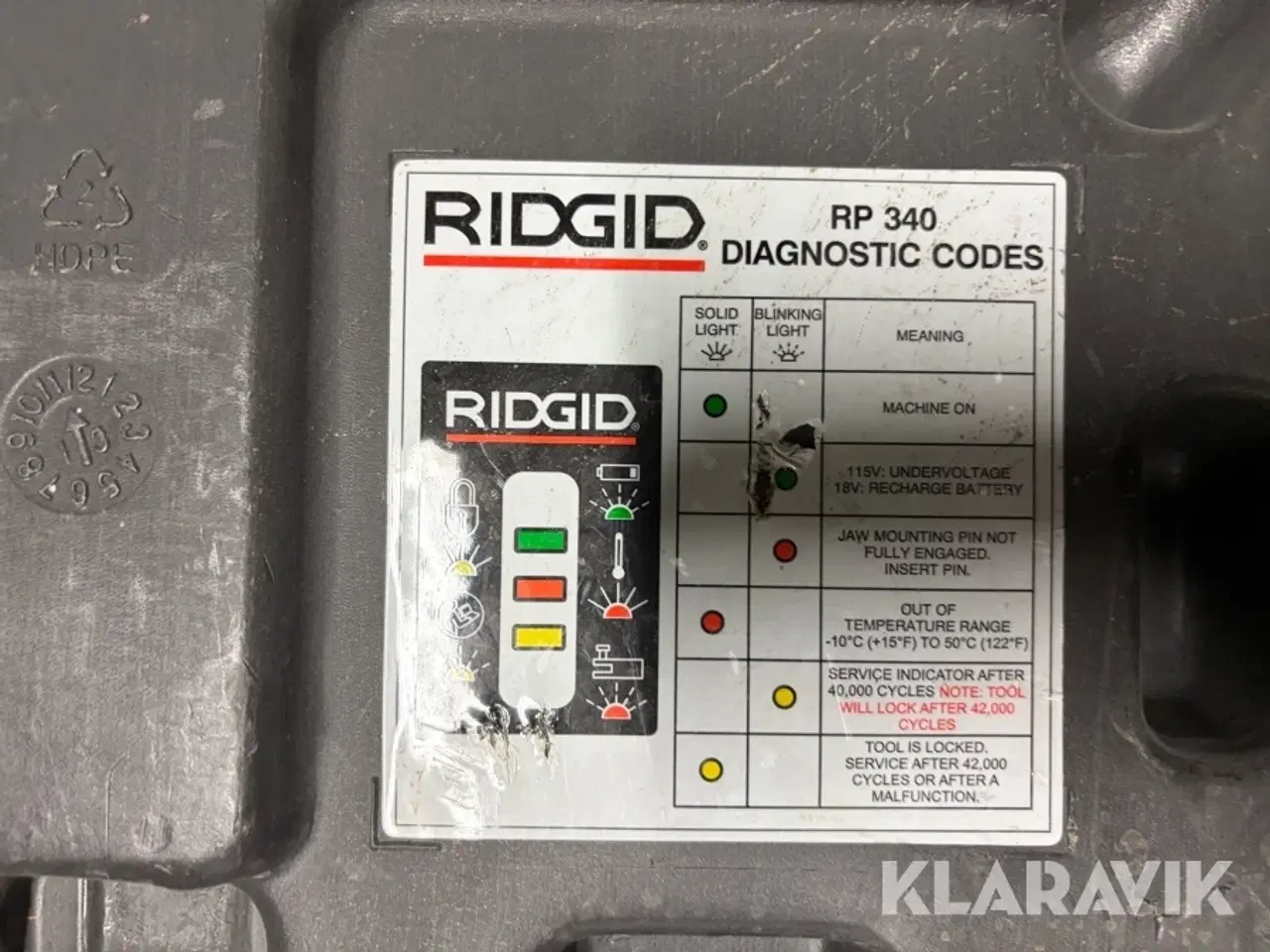 Billede 11 - Presmaskine Ridgid Rp340 - med presklemmer