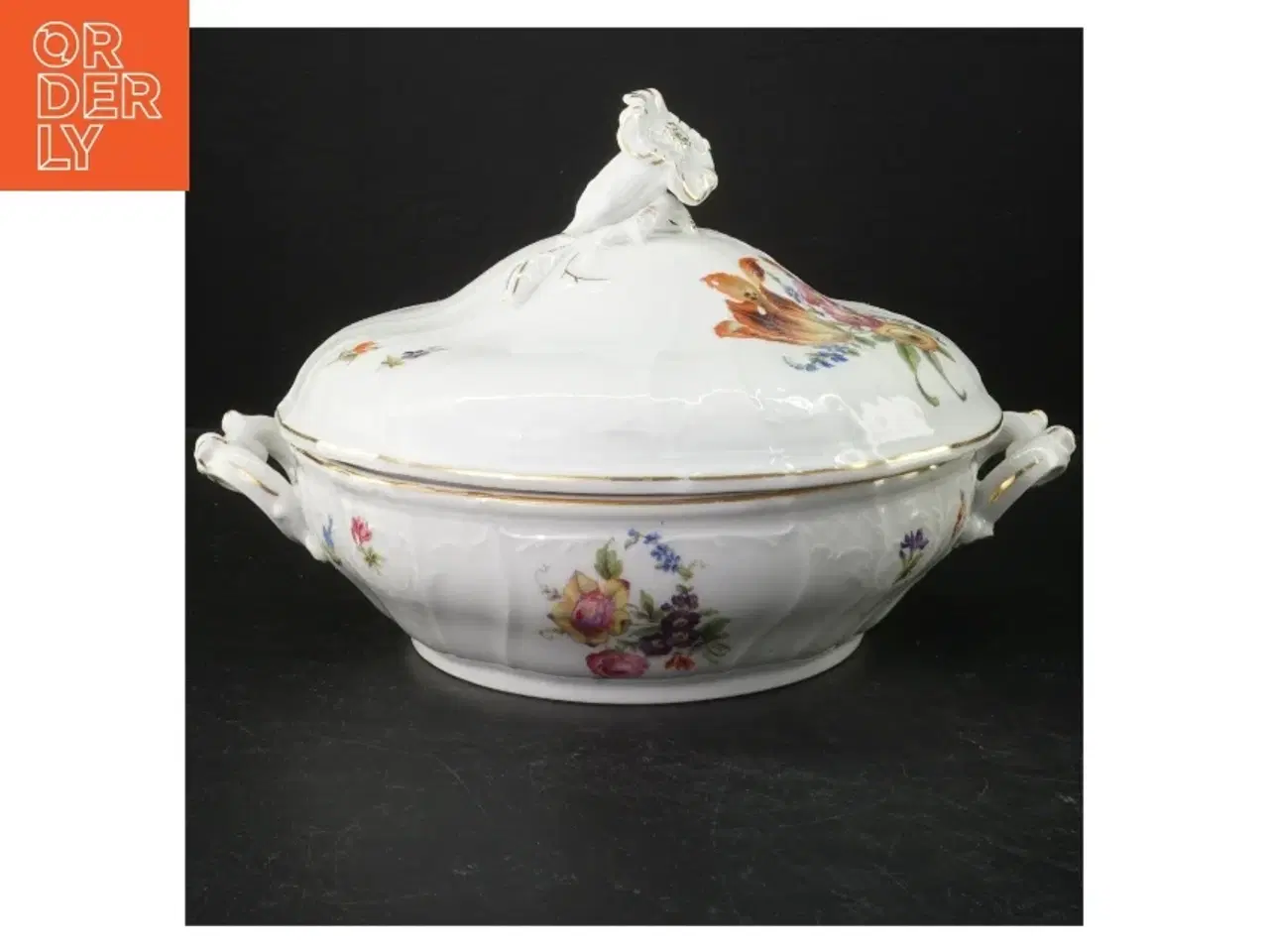 Billede 2 - Porcelænssuppegryde med låg fra H&C (str. Ø 22,5 cm)