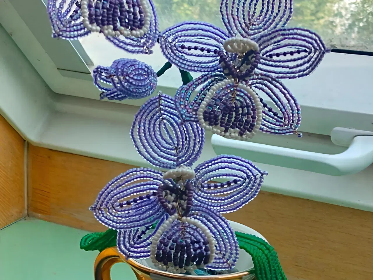Billede 1 - French beaded Orchid 