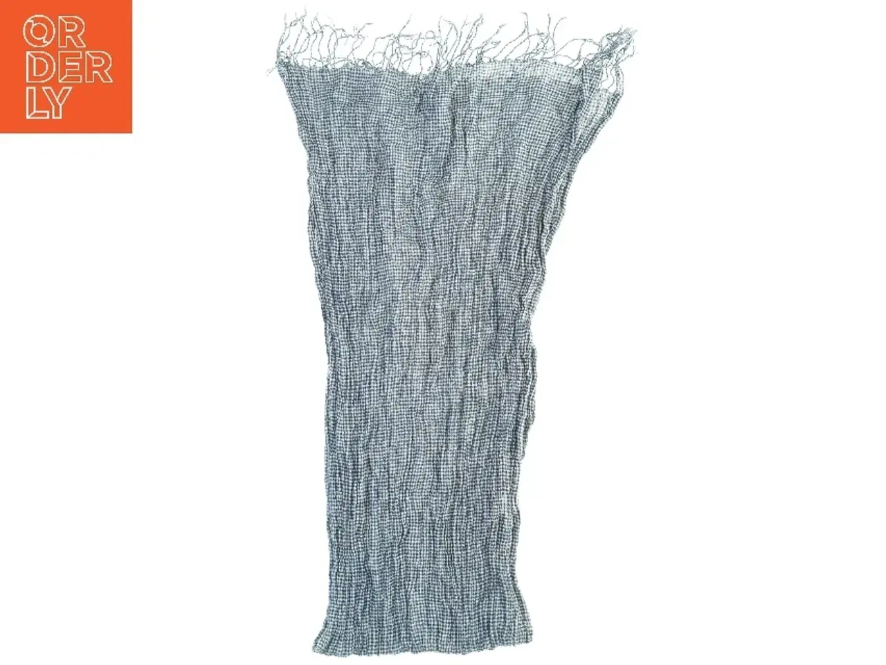 Billede 4 - Blåt og hvidt ternet tæppe (str. 155 x 70 cm)