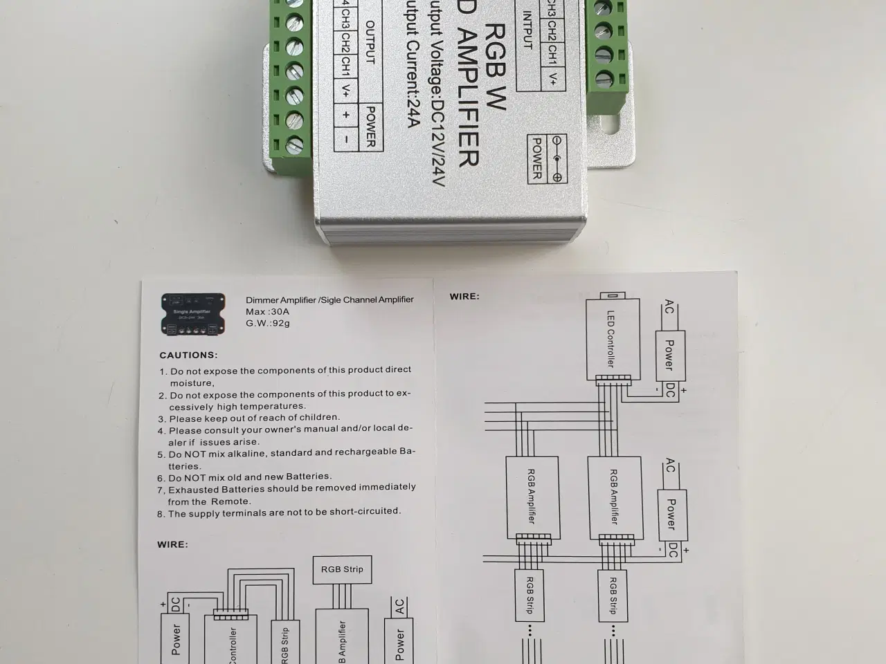 Billede 6 - NY! 12V-24V 24A 288W RGBW LED Forstærker