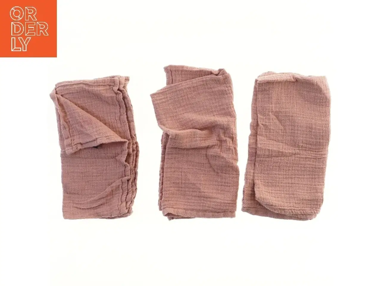 Billede 2 - Gammelrosa stofbleer 3 stk fra Petit (str. 3 stk 60x60 cm)