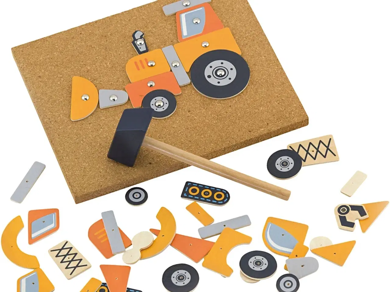 Billede 1 - VIGA Hammermosaik - Kreativt Køretøjssæt 23x18 cm