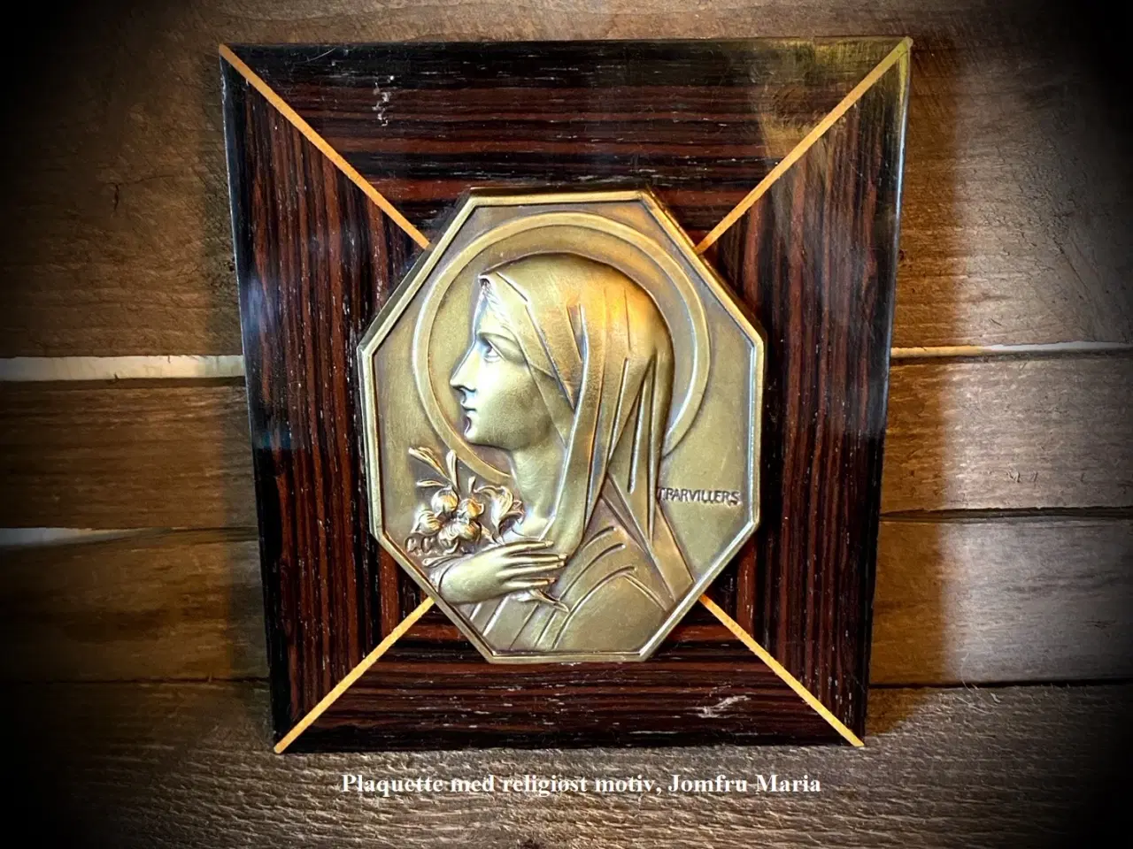 Billede 1 - * Plaquette med religiøst motiv, Jomfru Maria