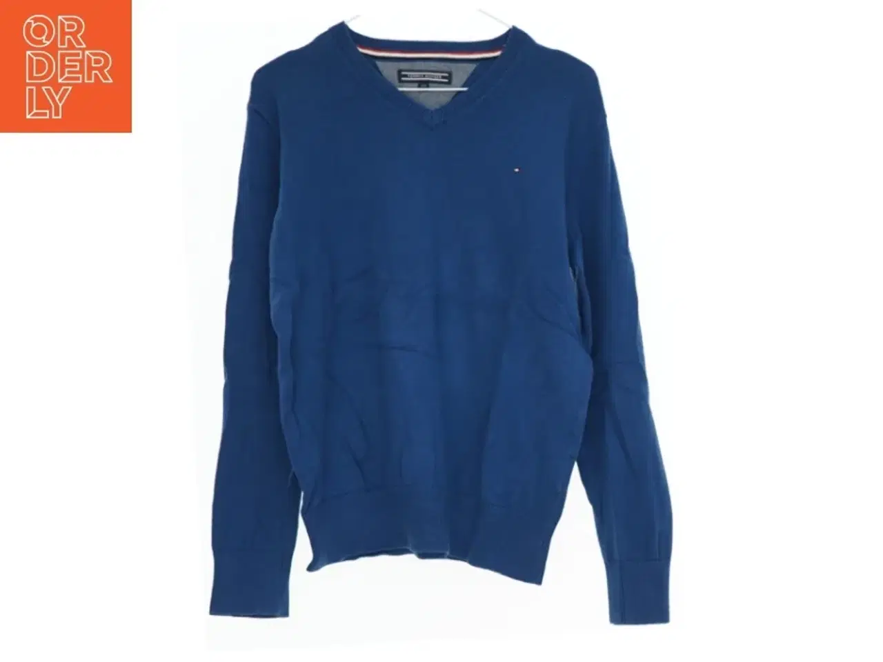Billede 1 - Marineblå v-hals sweatshirt fra Tommy Hilfiger (str. 140)