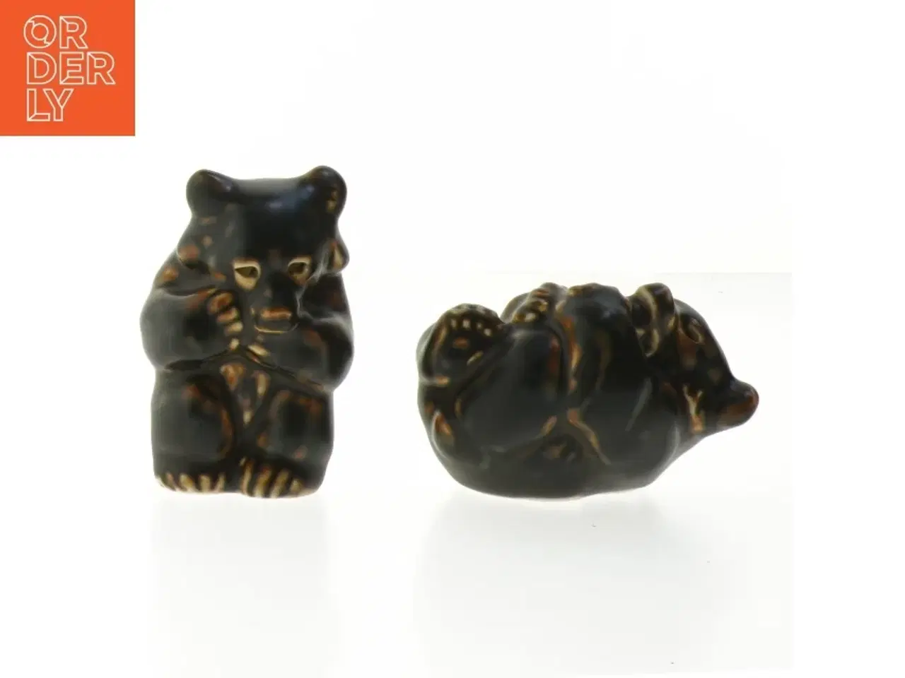 Billede 1 - Keramiske bjørnefigurer fra Royal Copenhagen (str. 9 cm)