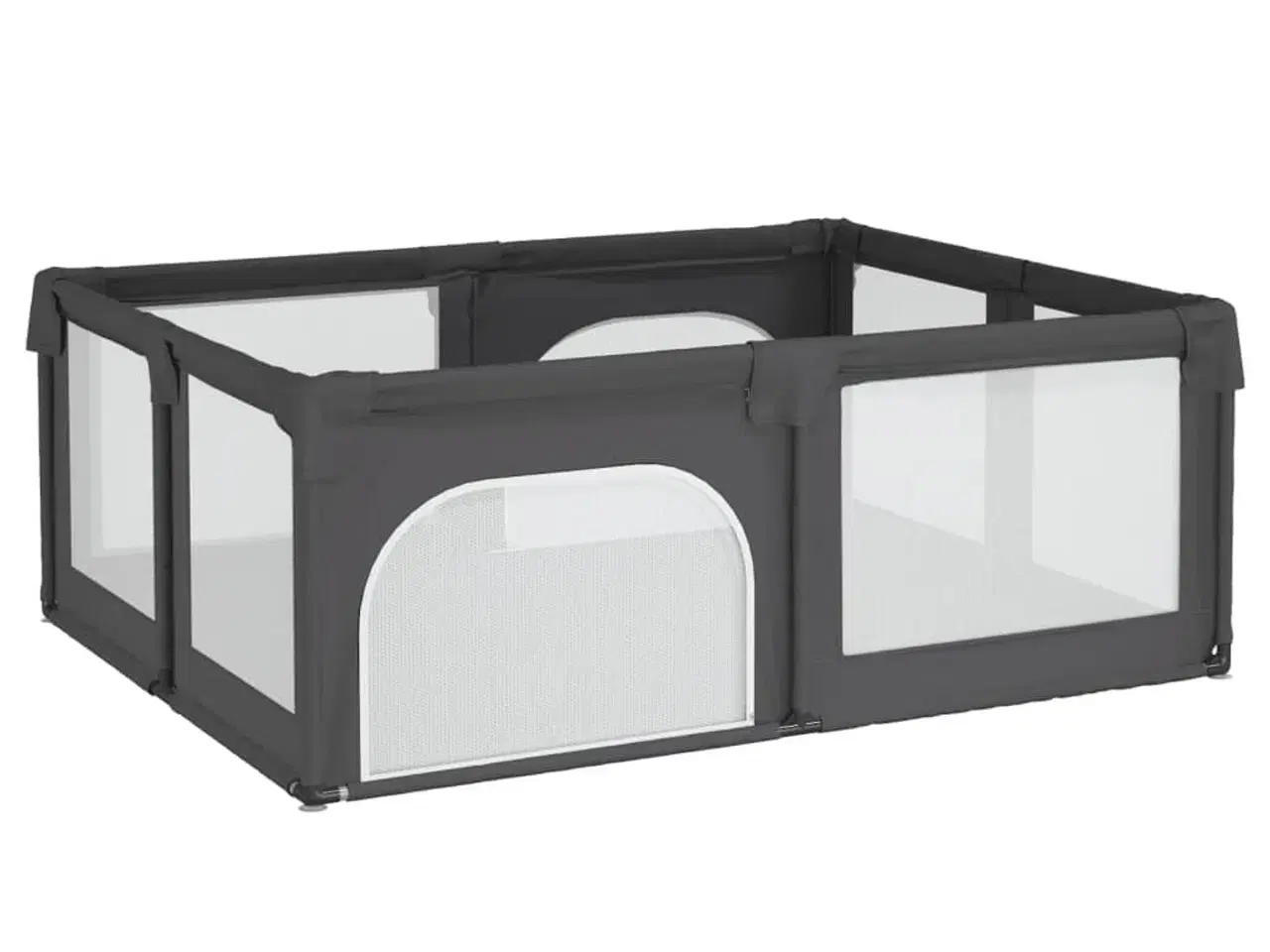 Billede 2 - Kravlegård med 2 indgange oxfordstof mørkegrå