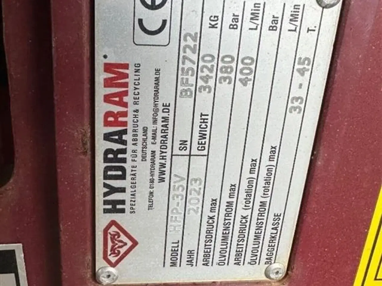 Billede 2 - - - - Hydraram HFP - 35V Betonsaks Ubrugt.