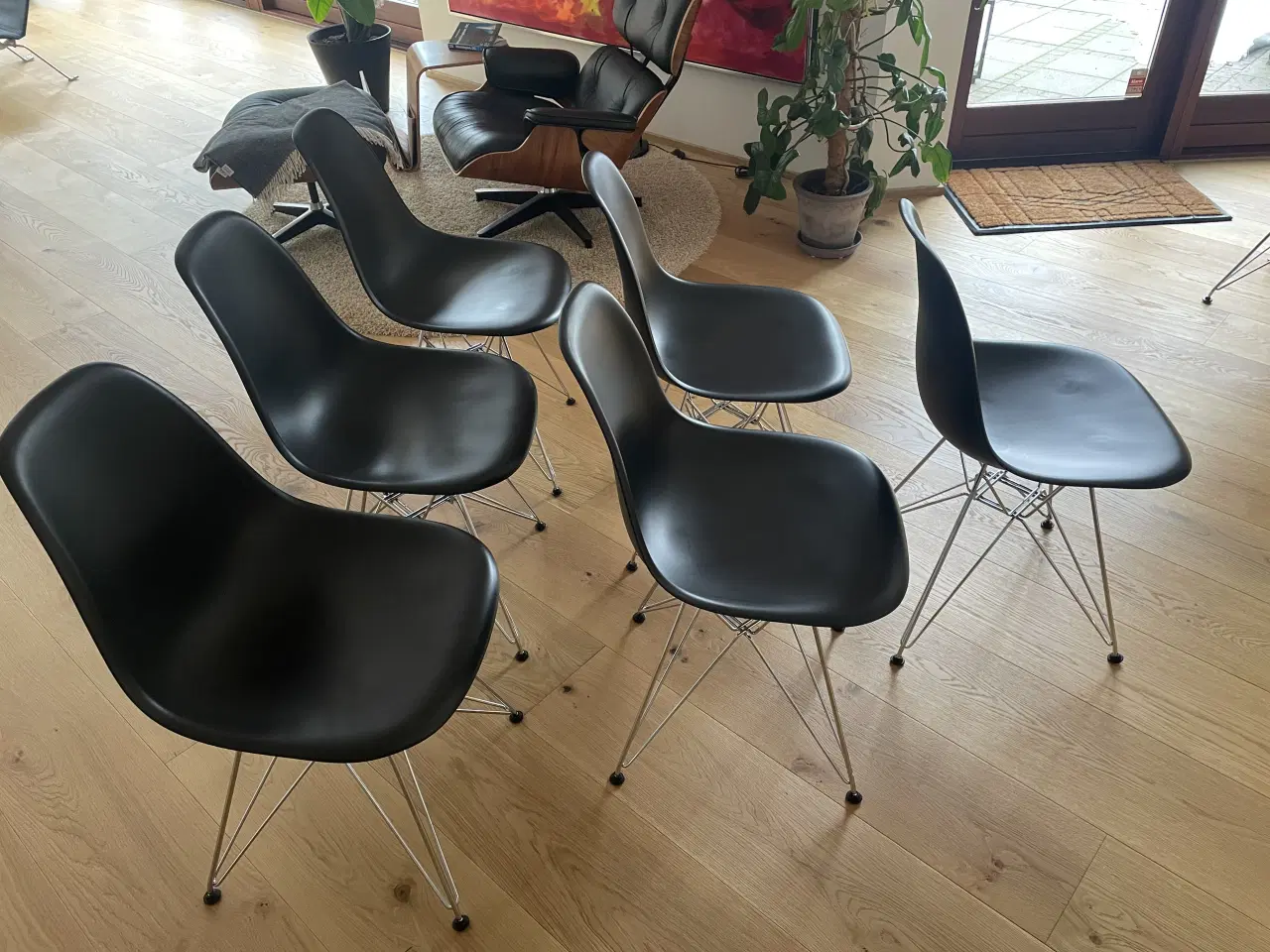 Billede 3 - 6 sorte DSR Eames stole