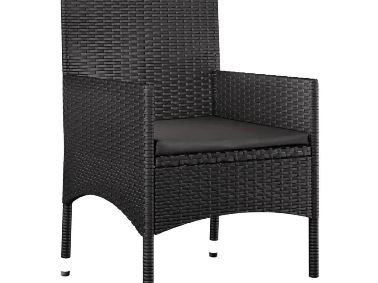 Billede 8 - Loungesæt til haven 4 dele med hynder polyrattan sort