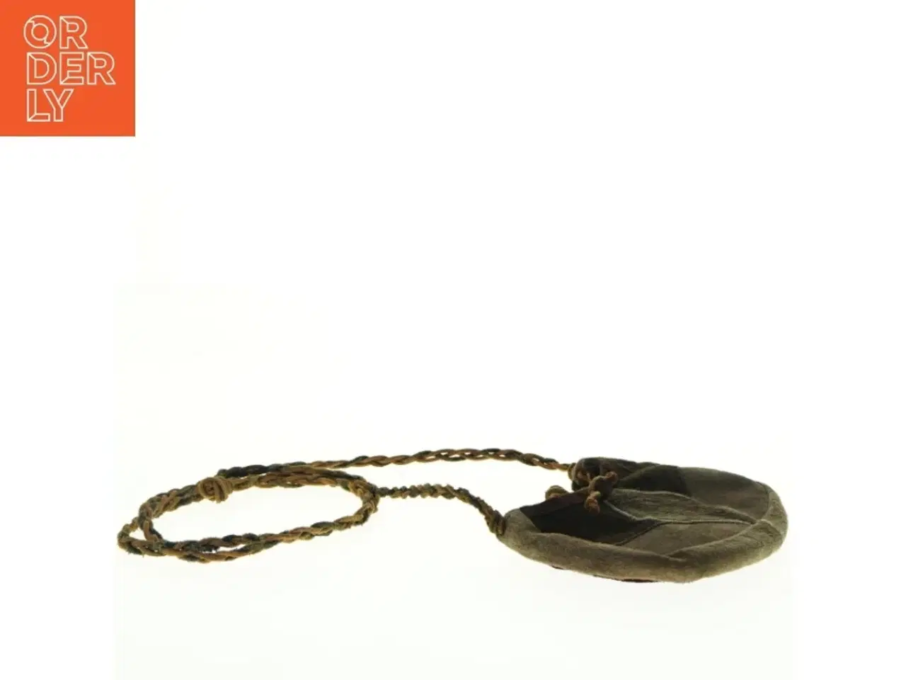 Billede 4 - Broderet pung med flettet snor (str. 13 x 17 cm)