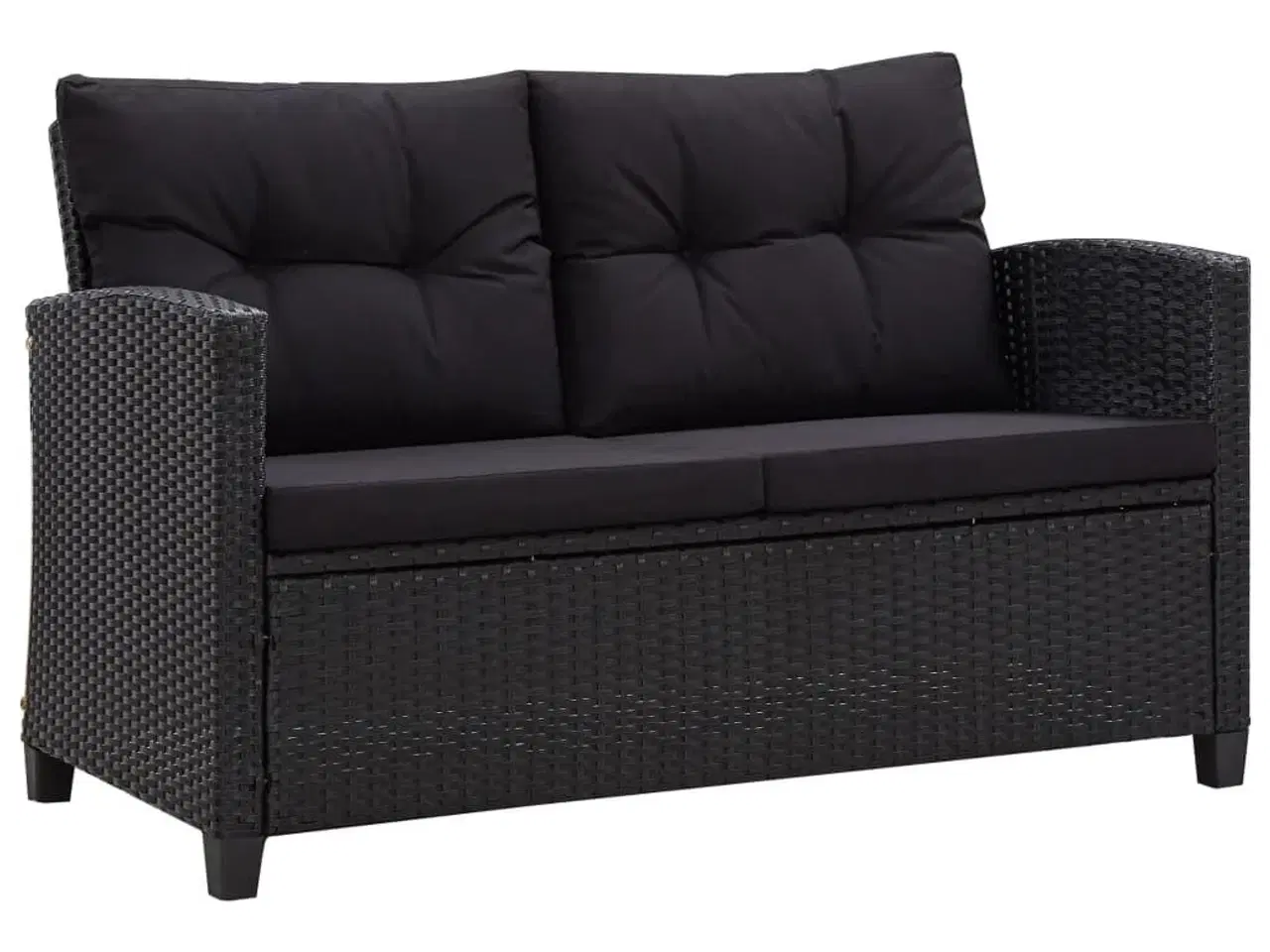 Billede 2 - Sofasæt til haven 6 dele med hynder polyrattan sort