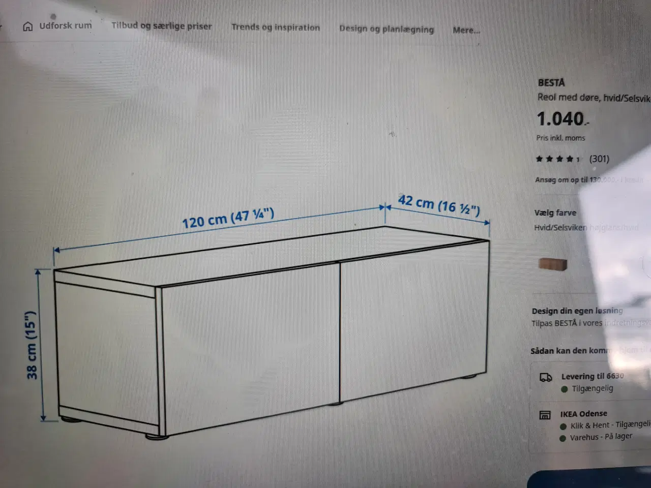 Billede 13 - IKEA Bestå vægmonteret reolsystem/skabssystem