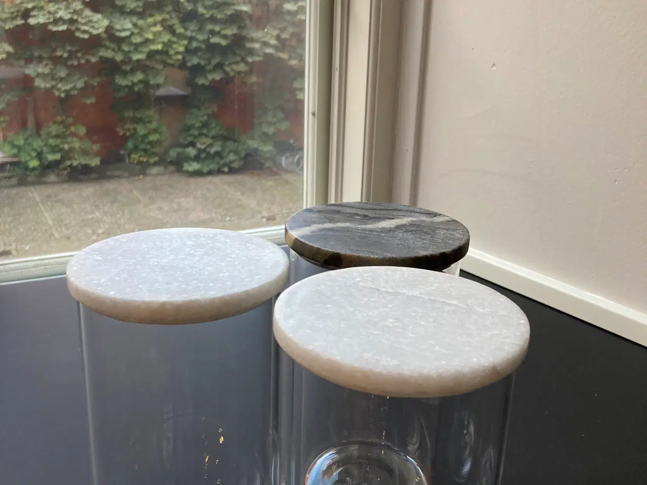 Billede 5 - Glas, Opbevaringsglas, Marmor, 3 Stk
