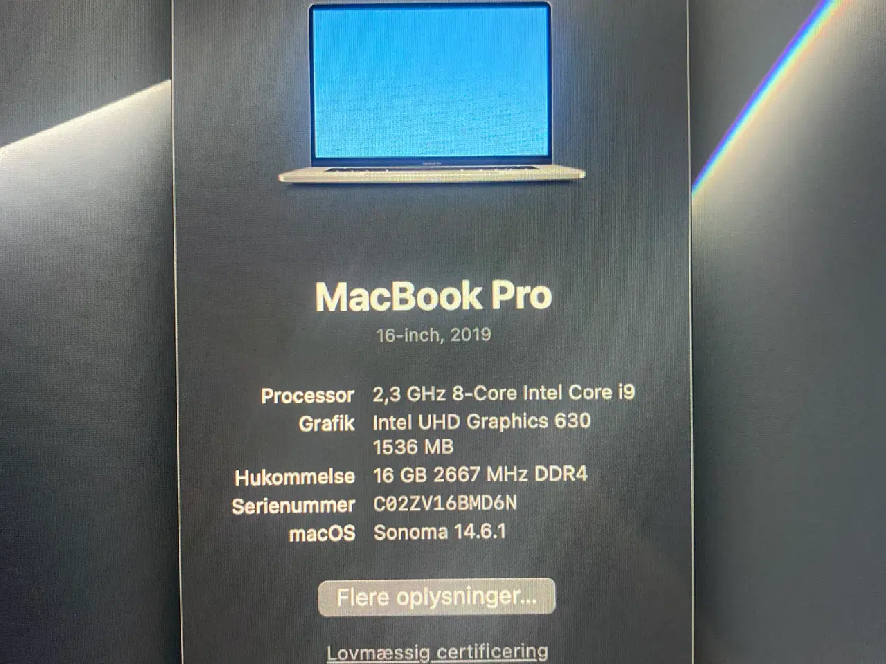 Billede 4 - Macbook pro 2019 16’