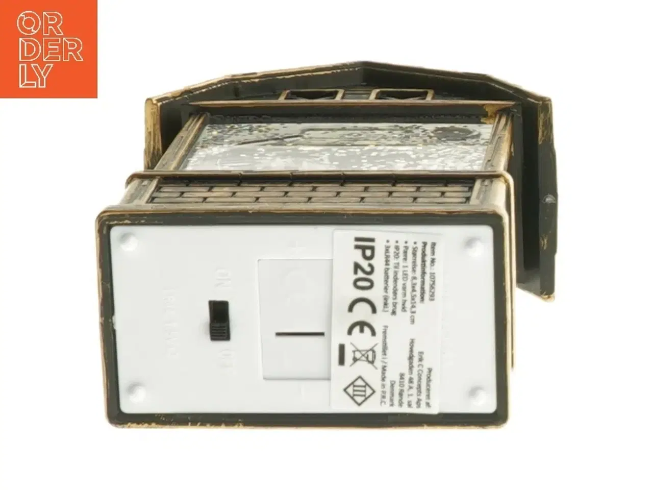 Billede 2 - Dekorativ lanterne med rensdyr (str. 14x8,5 cm)