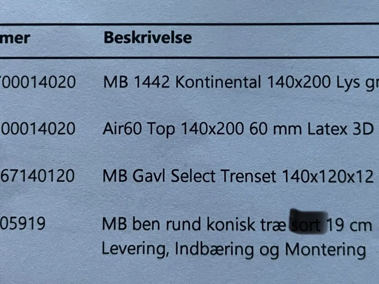 Billede 3 - Kontinentalseng ink. gavl og topmadras