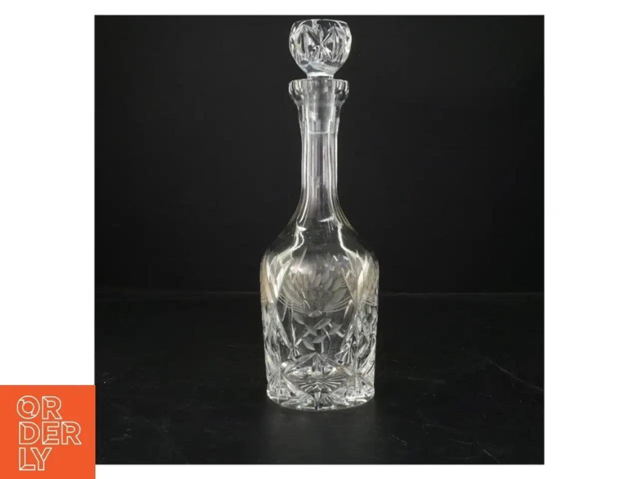 Billede 1 - Krystal karaffel med prop (str. 30 x 9. cm)