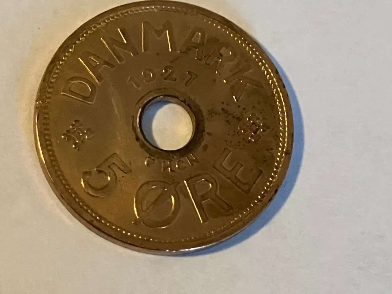 Billede 1 - 5 Øre 1927 HCN - Renset