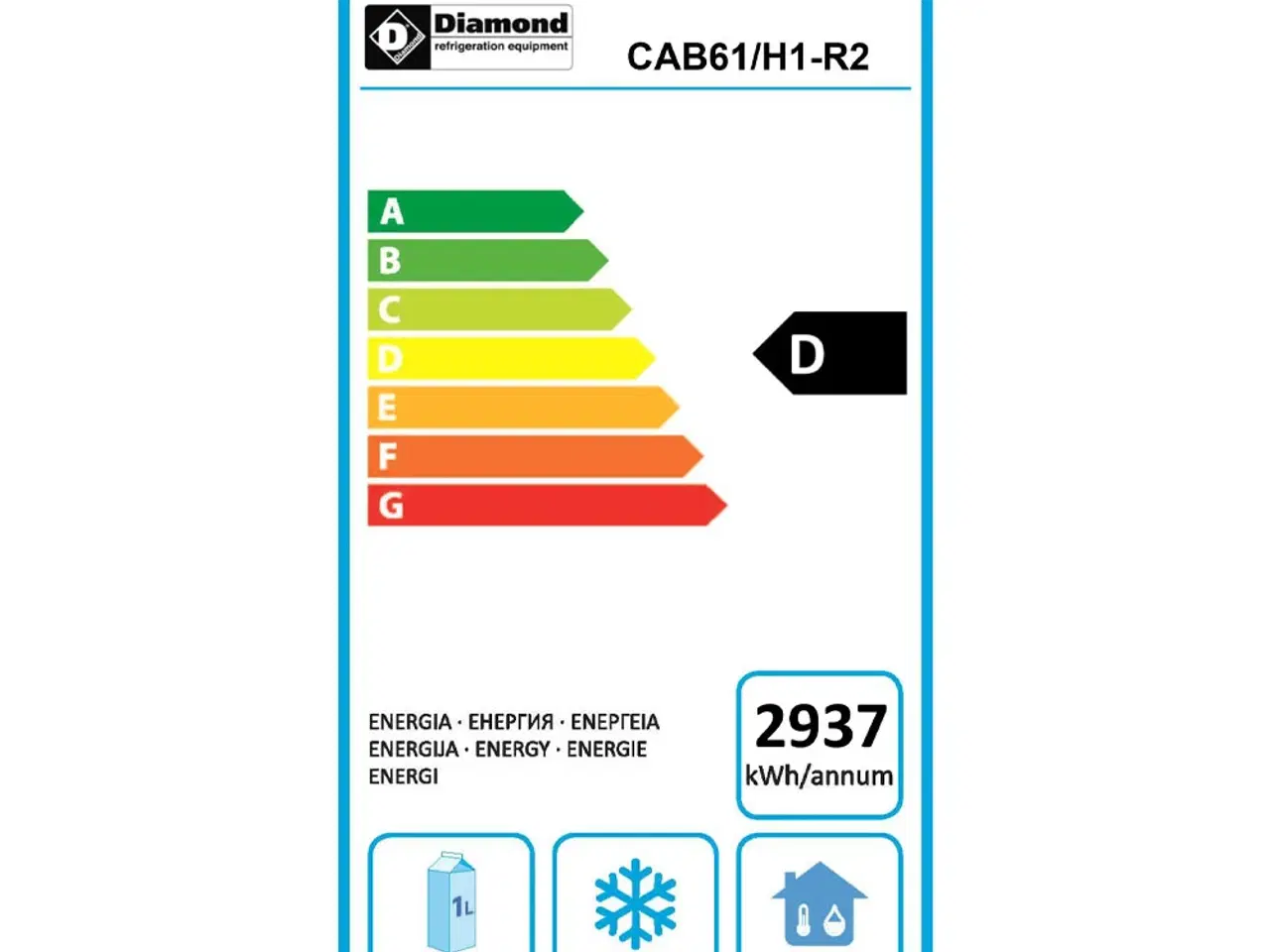Billede 2 - Lagerfryseskab 129L – hvid – B600 x D585 x H855 mm