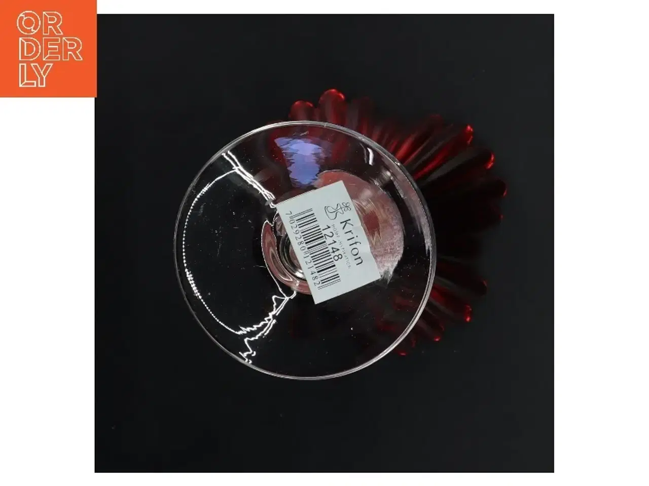 Billede 3 - Rød glasvase fra Krifon (str. 11x20 cm)