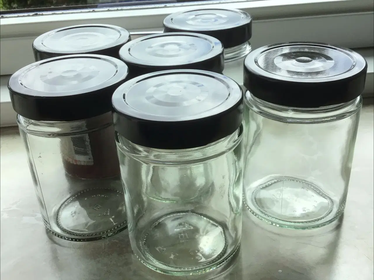 Billede 1 - 6stk Opvarmnings glas/syltetøjsglas