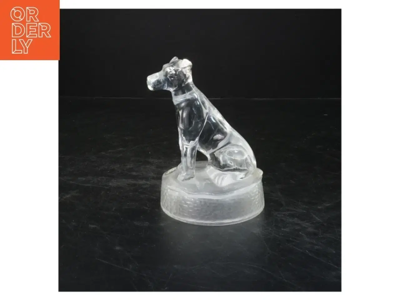 Billede 4 - Glasfigur af hund (str. 13 cm)