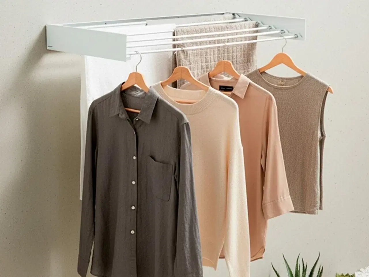 Billede 1 - Tørrestativ til væg - Dryva 100, foldbart og udtrækkeligt