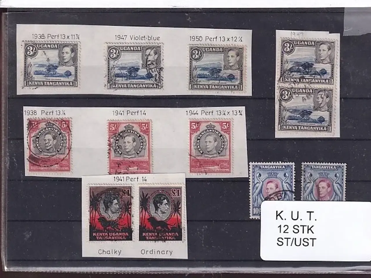 Billede 1 - Kenya Uganda Tanganyika Samling - 12 Stk. Stemplet / Ustemplet